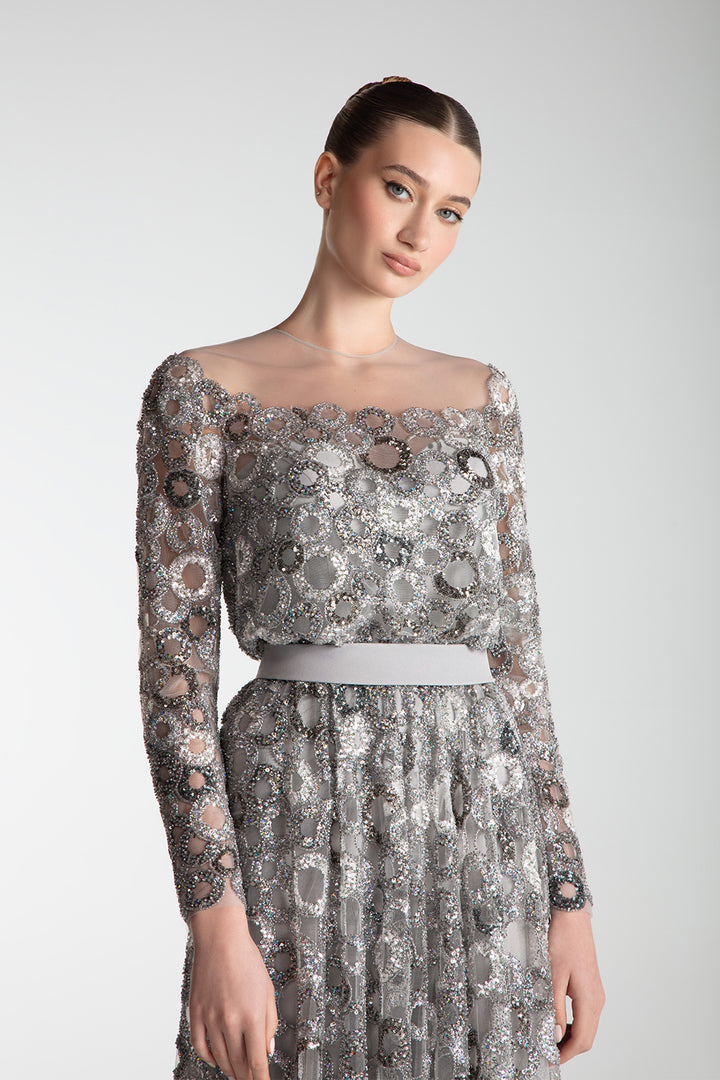 Radiant Illusion Tulle Gown