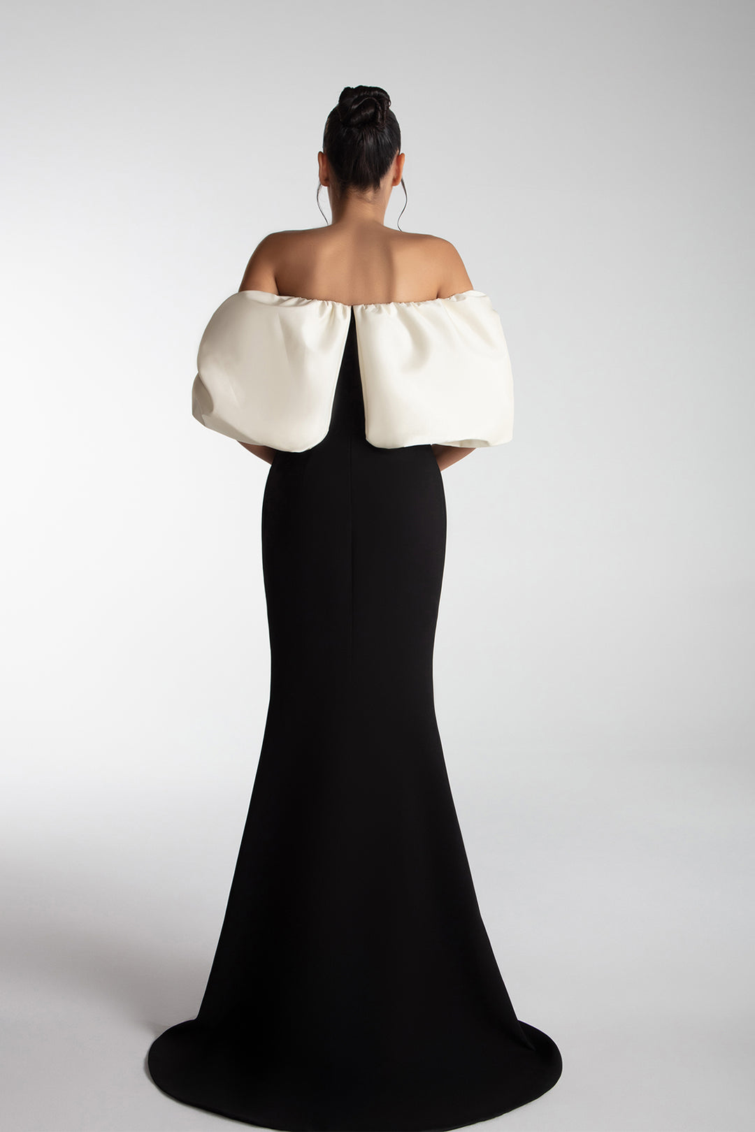 Taffeta Draped Neckline