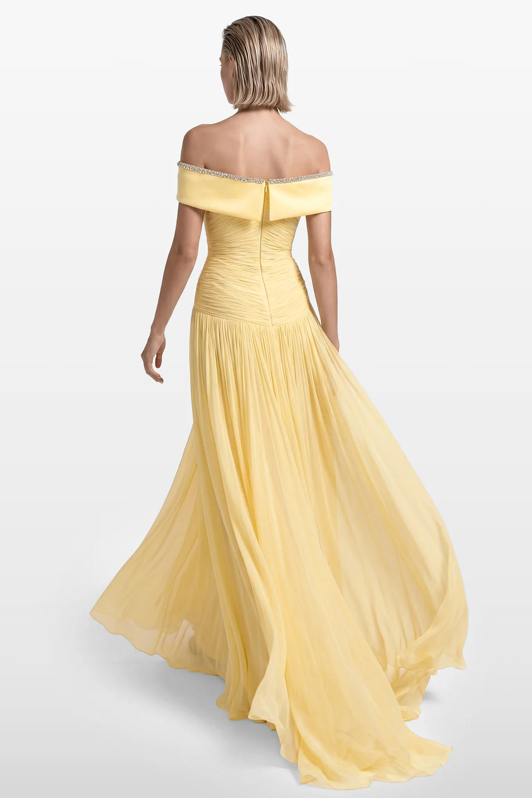 Draped Chiffon Gown