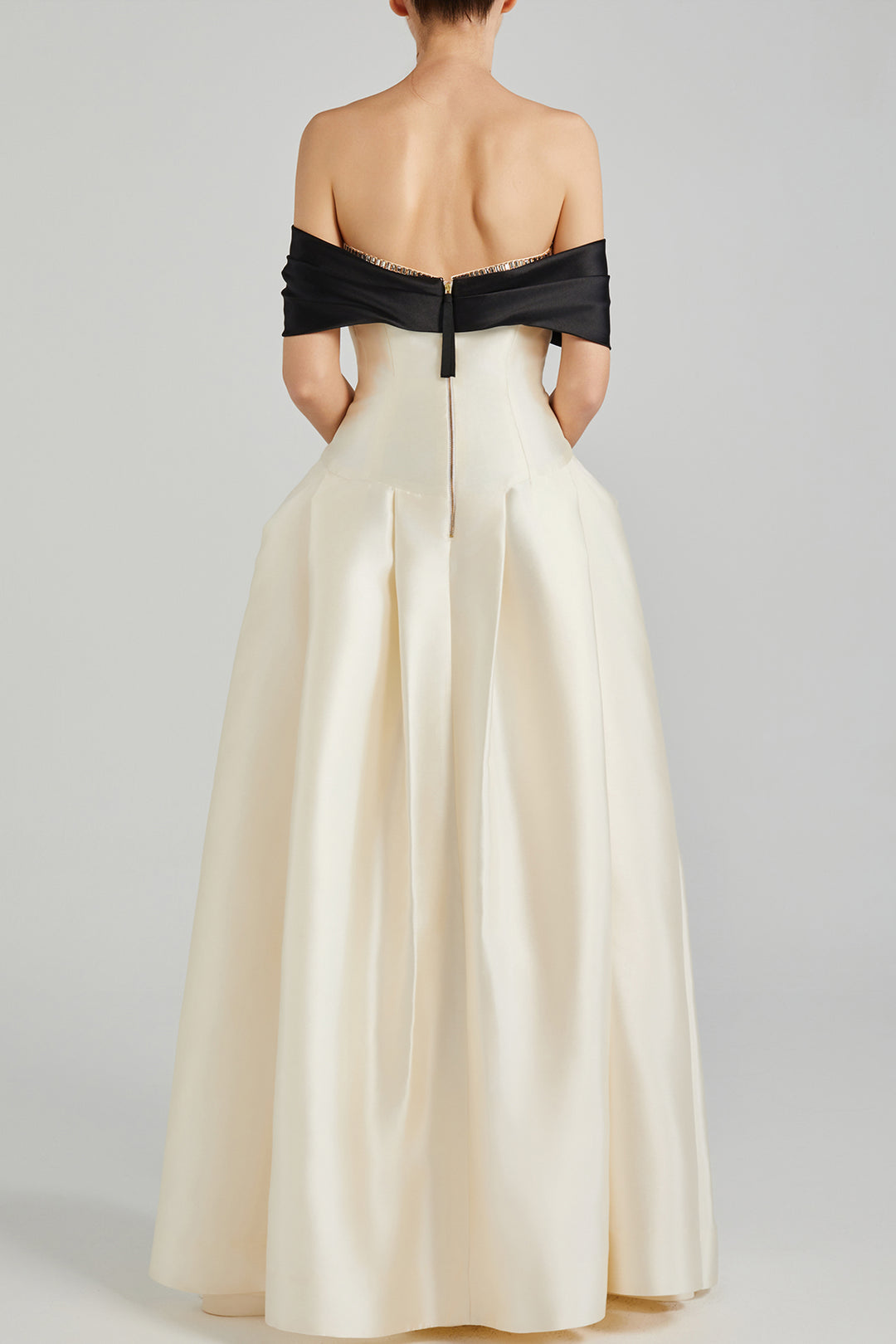 Off-The-Shoulder Taffeta Dress