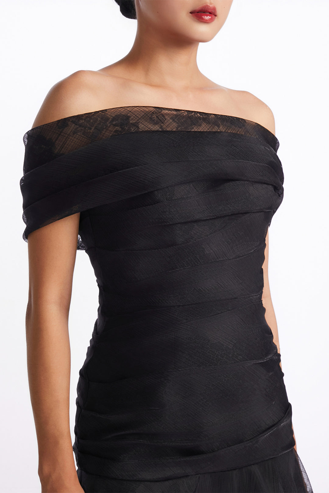 Off-The-Shoulder A-line Long Dress