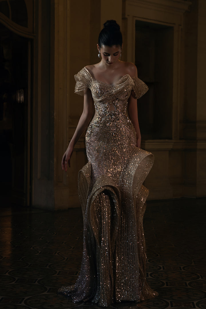 Glittering Crystal Lattice Dress