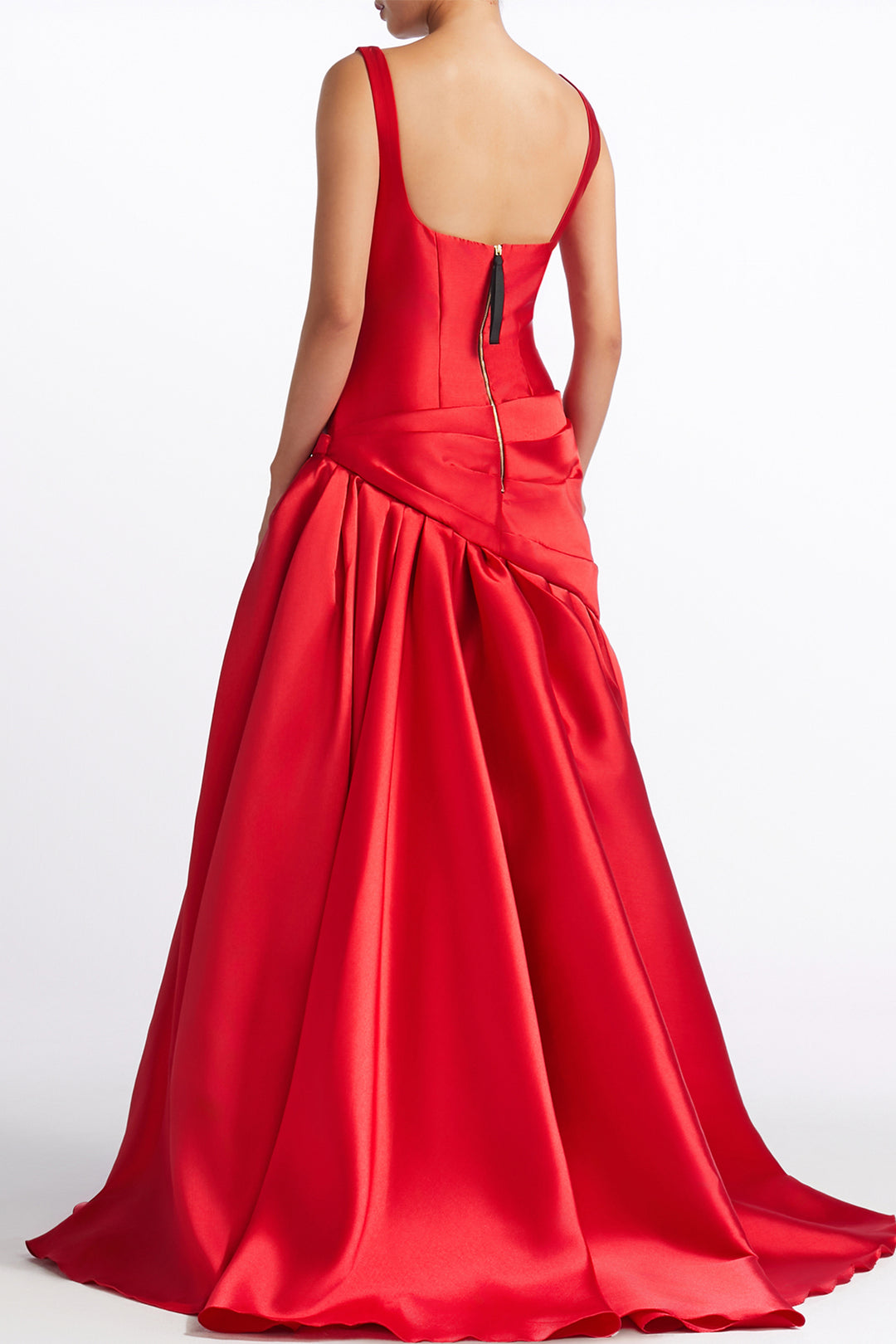 Sculpted Sweetheart Neckline Draped with A-Line Dress