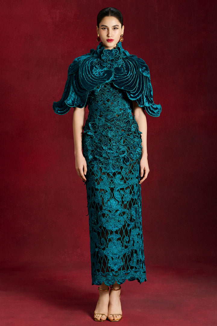 Peony Jade Midi Dress