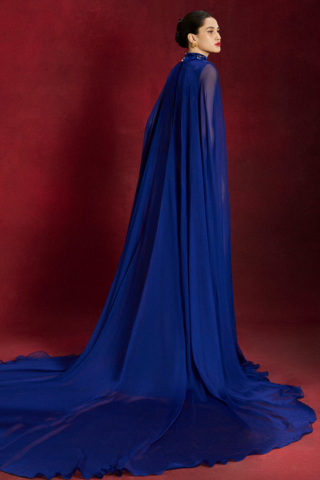 Lattice Heritage with High Neck Dress