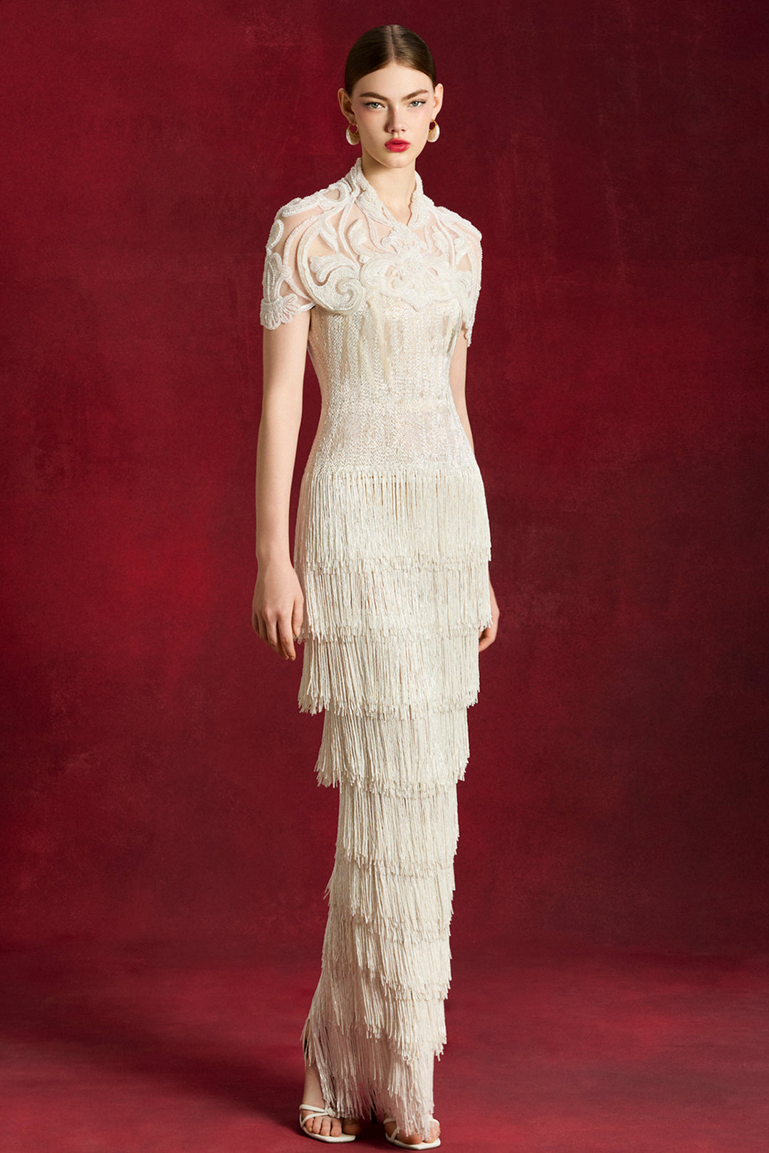 Pearl Flapper Long Dress