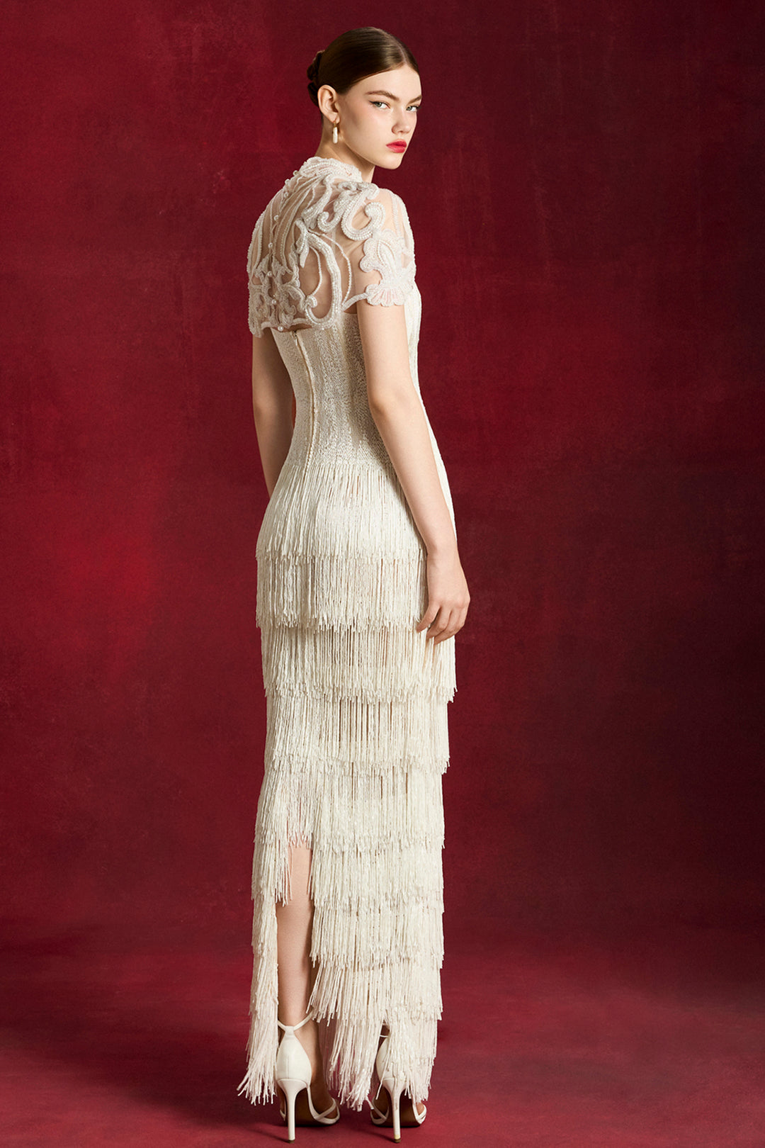 Pearl Flapper Long Dress