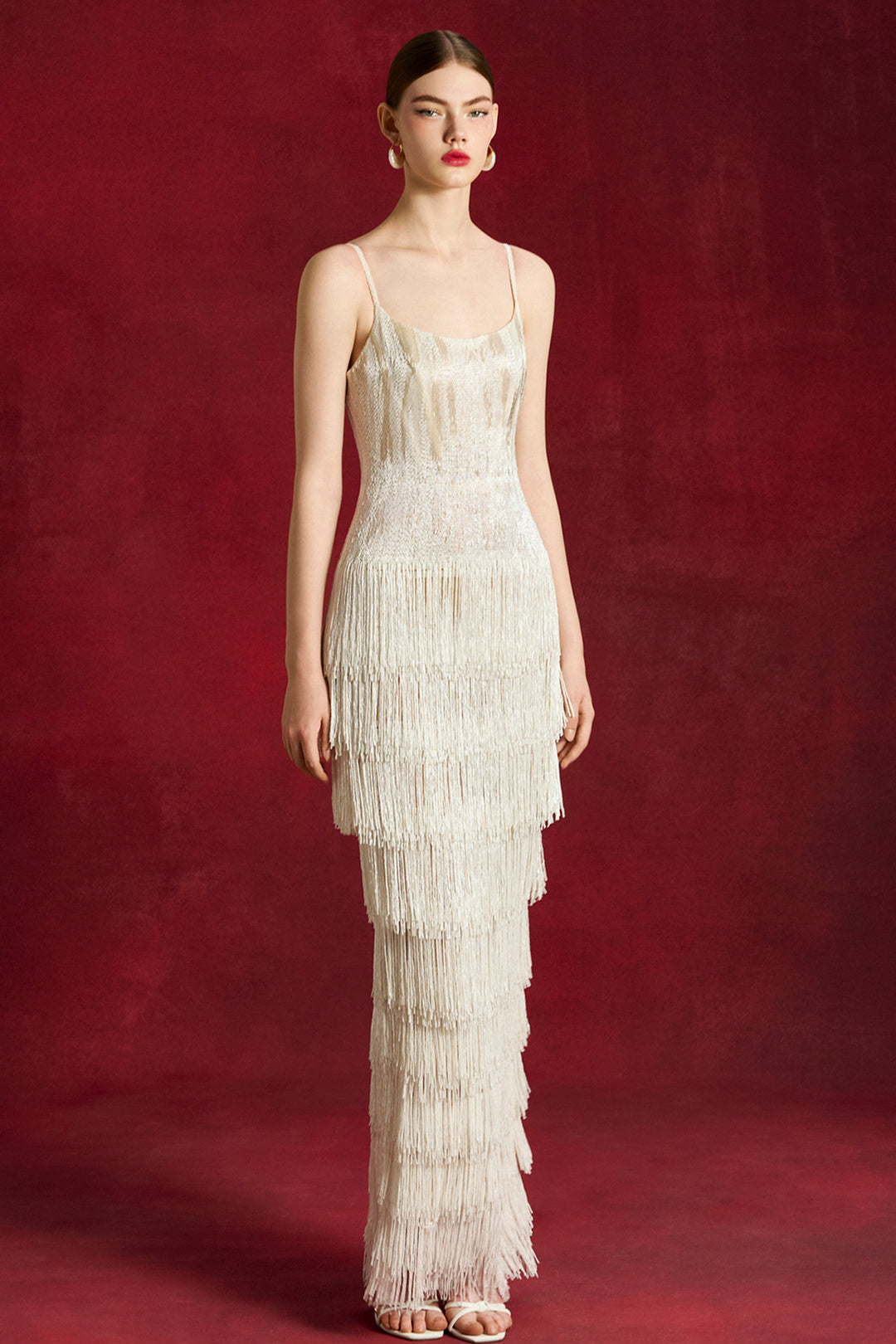 Pearl Flapper Long Dress