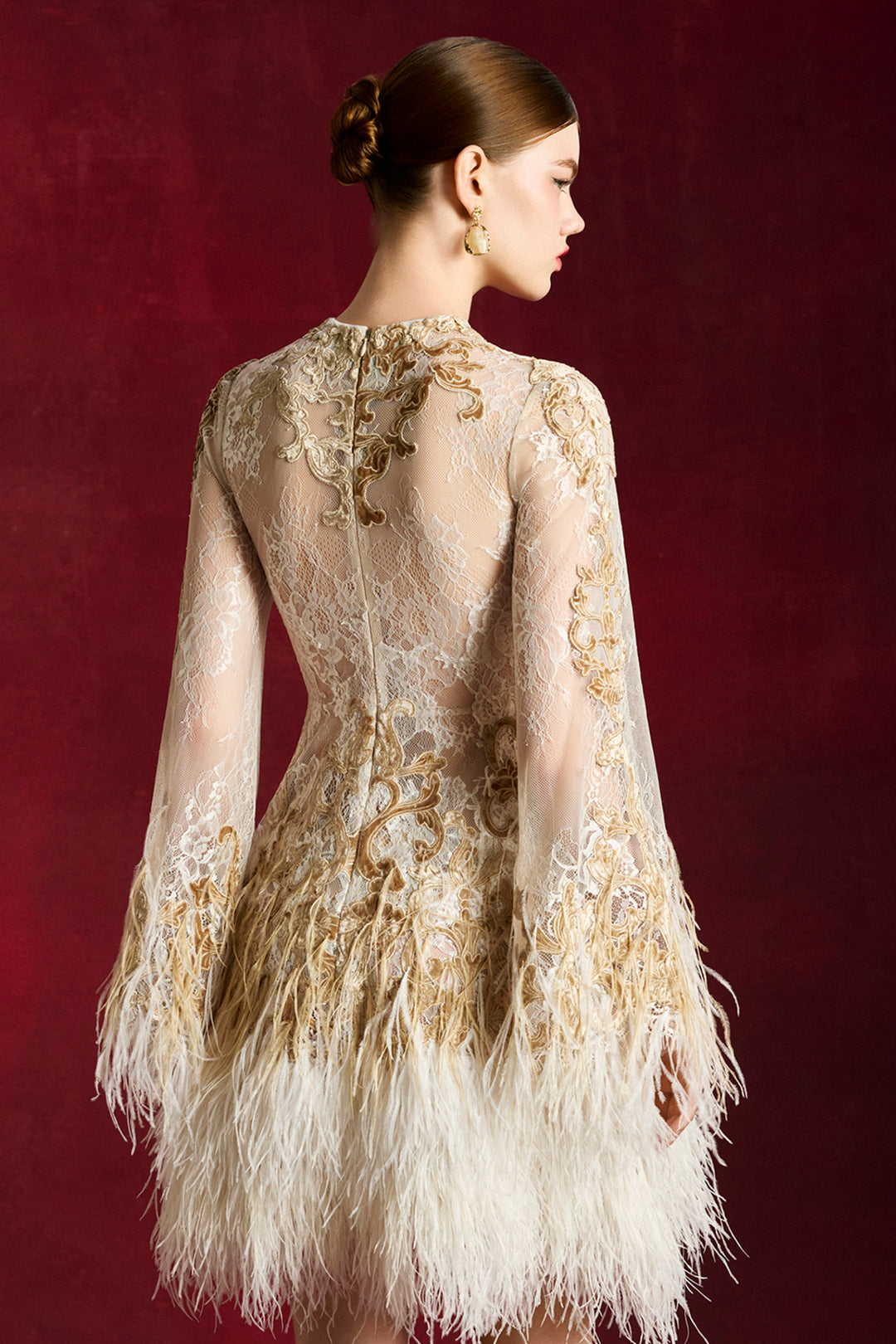 Swan Mini Velvet Dress
