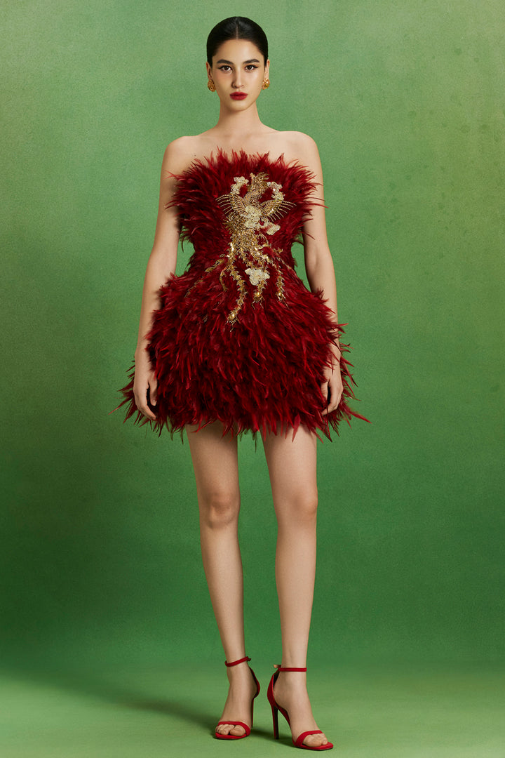 The Golden Phoenix Short Dress