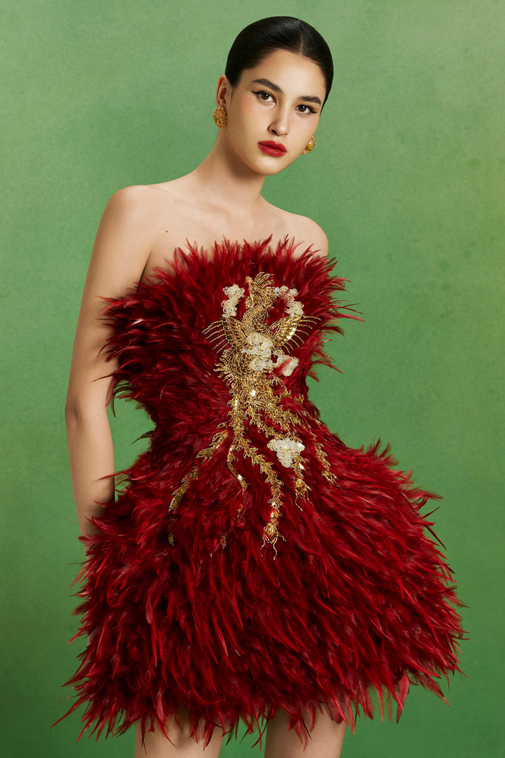 The Golden Phoenix Short Dress