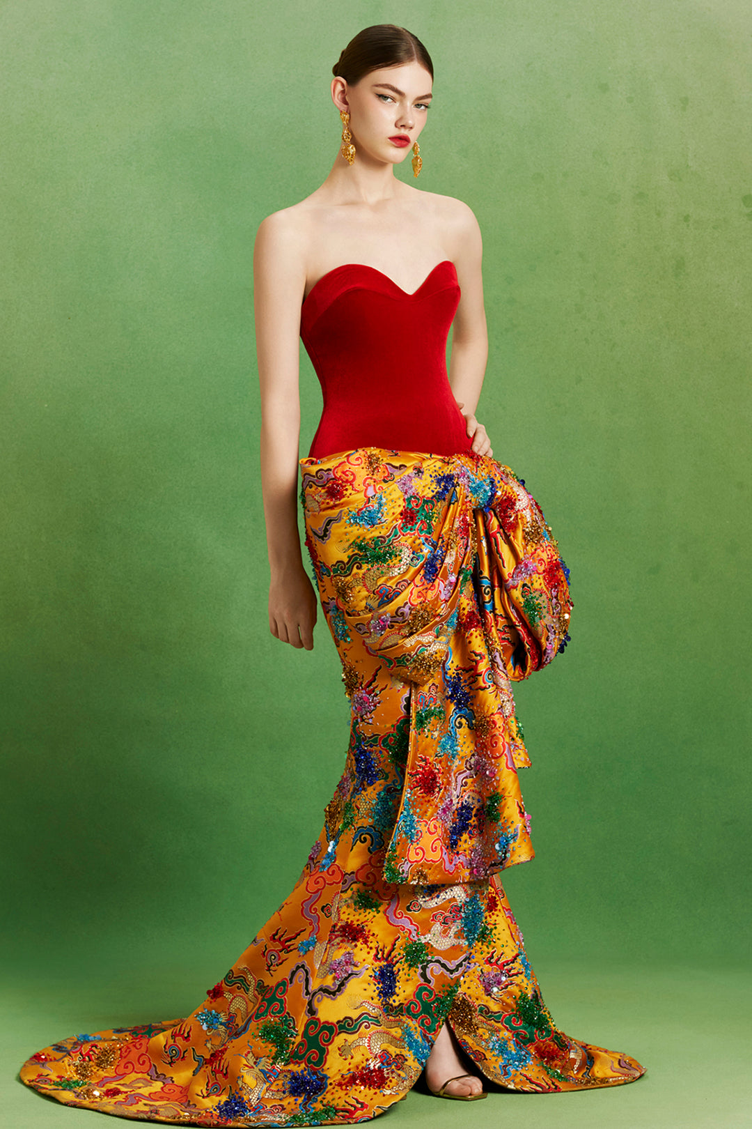 Imperial Bow Long Dress