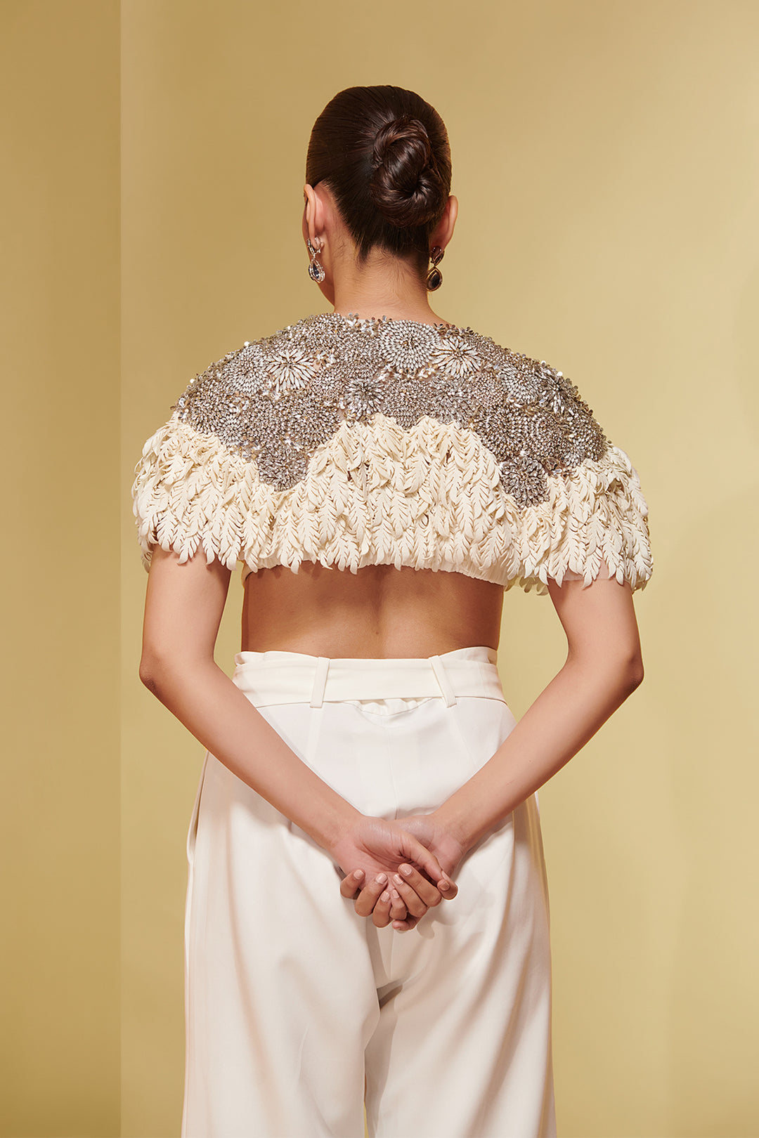 Crepe Flared Three-Piece with Embellishments