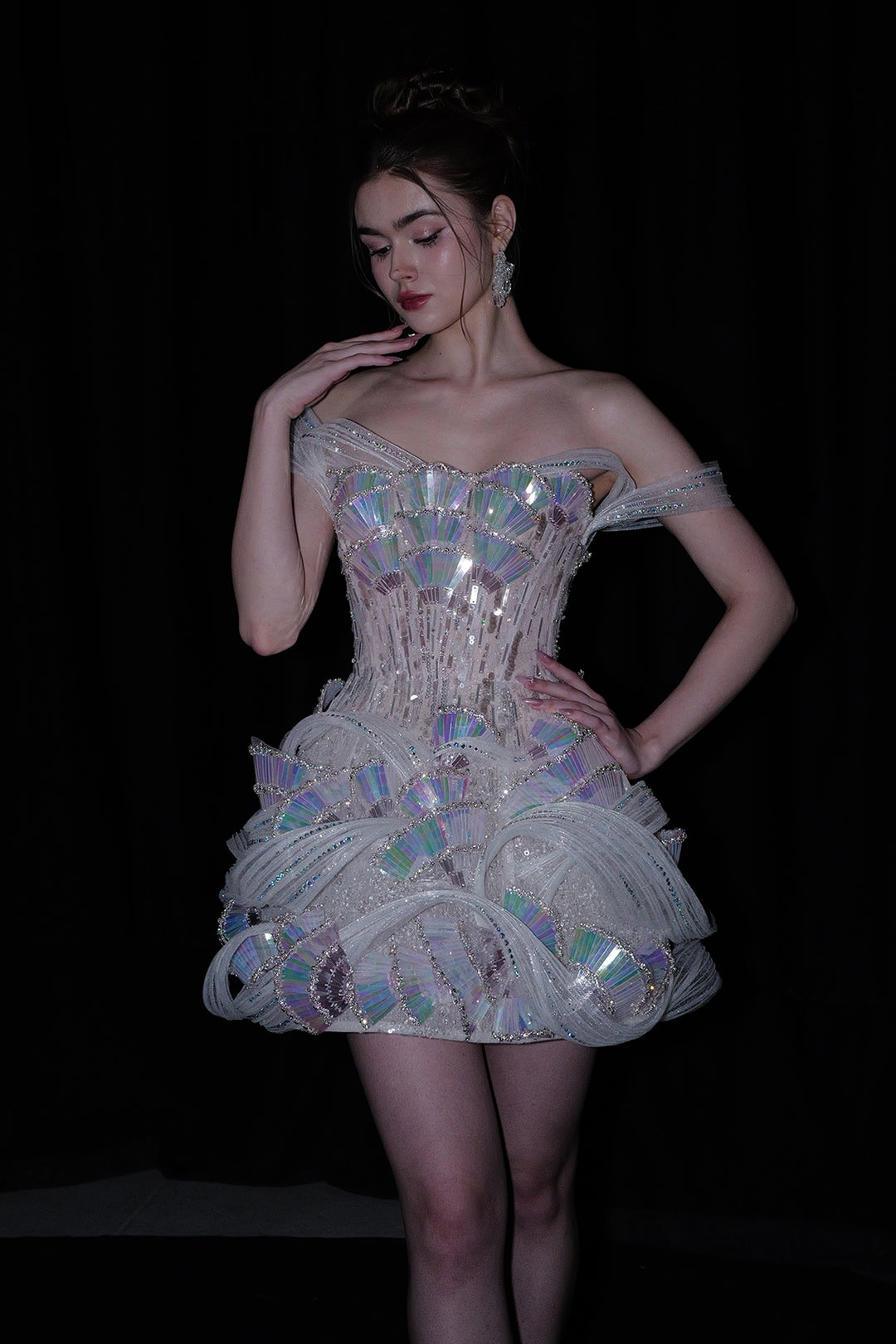 Minimalist Short A-Line with Off-The-Shoulder Dress