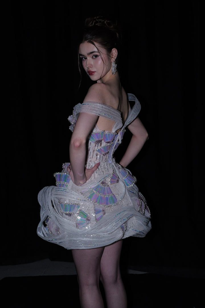 Minimalist Short A-Line with Off-The-Shoulder Dress