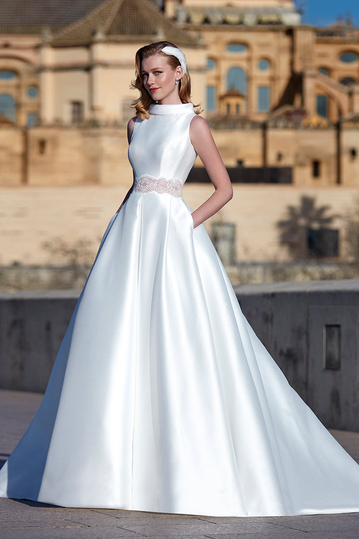 Silk Pique Sleeveless Princess Dress