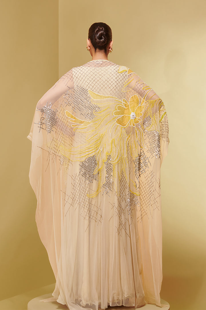 Floral Kaftan with Cape
