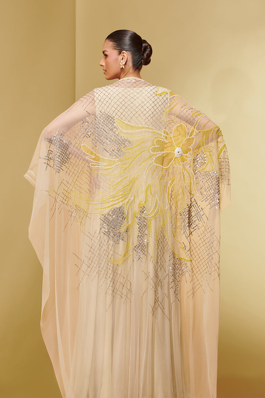 Floral Kaftan with Cape