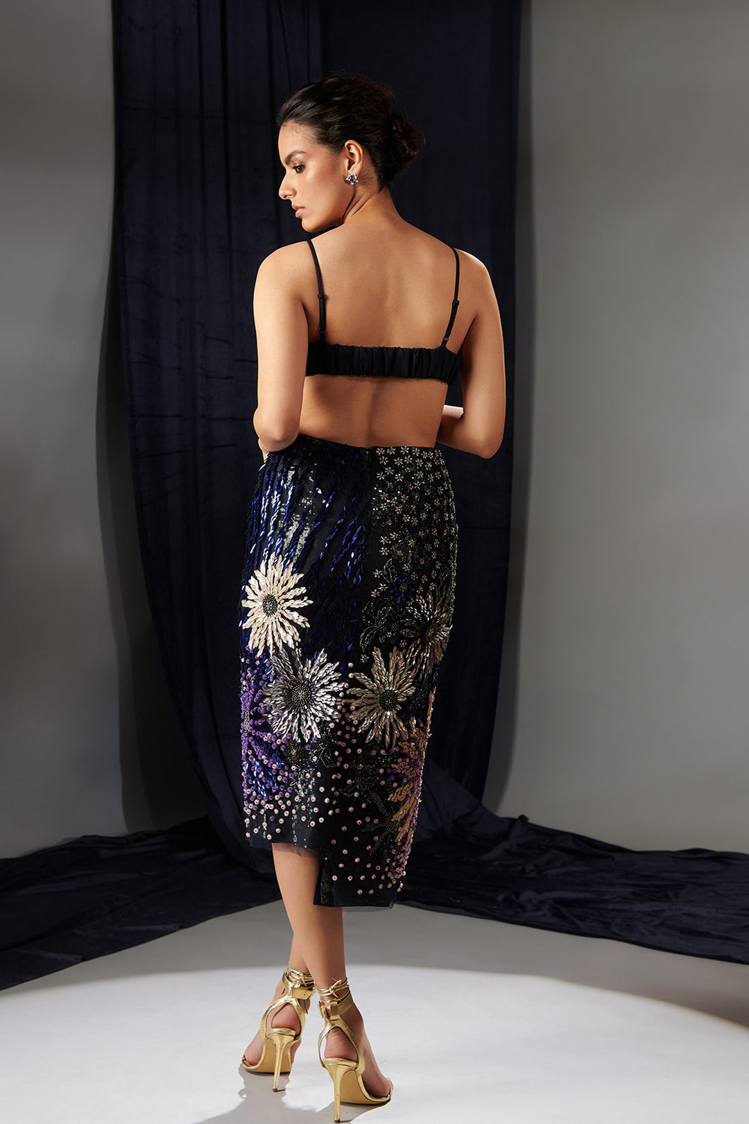 Feathered Mesh and Crepe Set