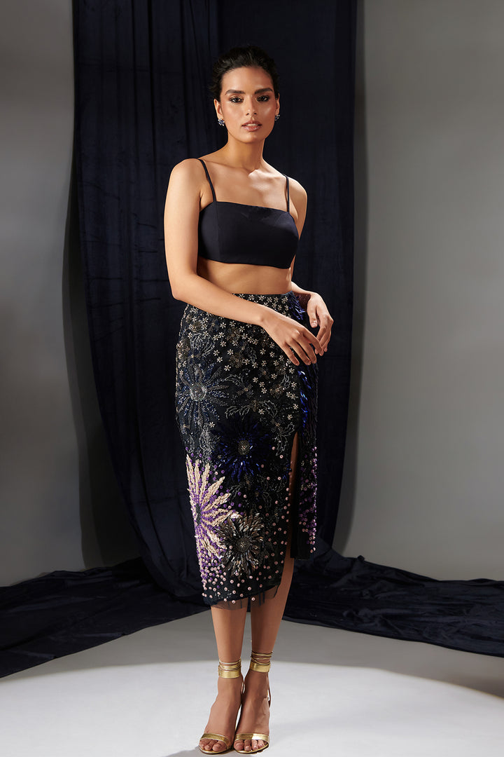 Feathered Mesh and Crepe Set