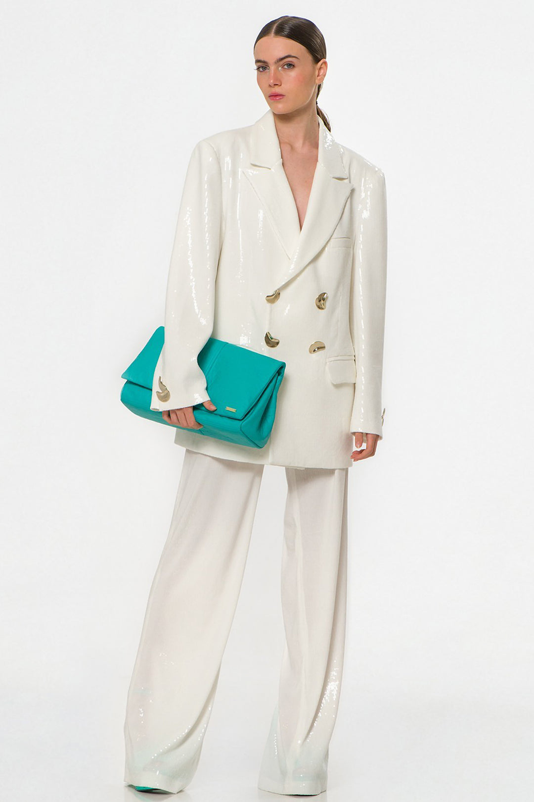 Long Sequin Blazer with Pants