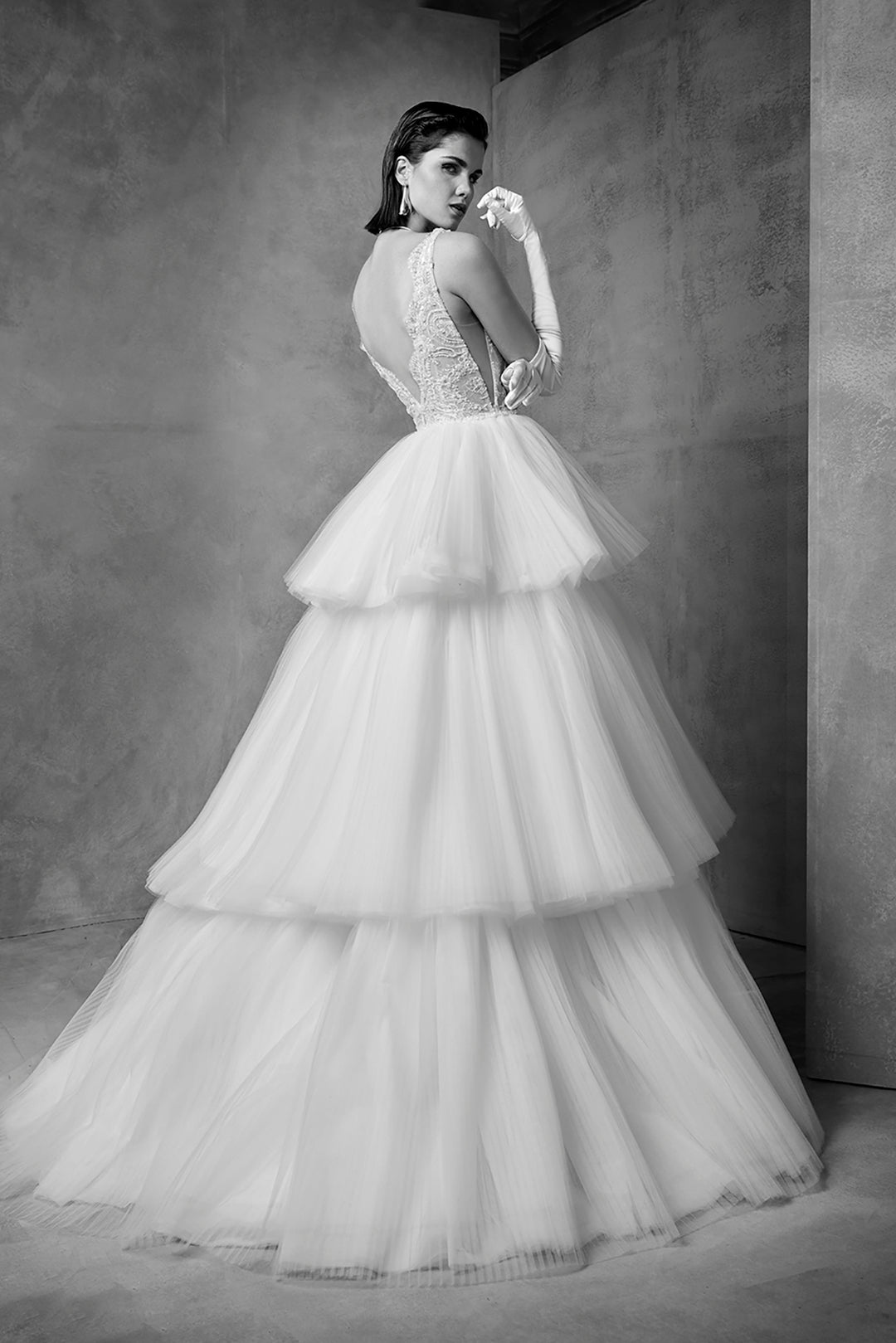 Tulle and Lace Sleeveless Princess Wedding Dress