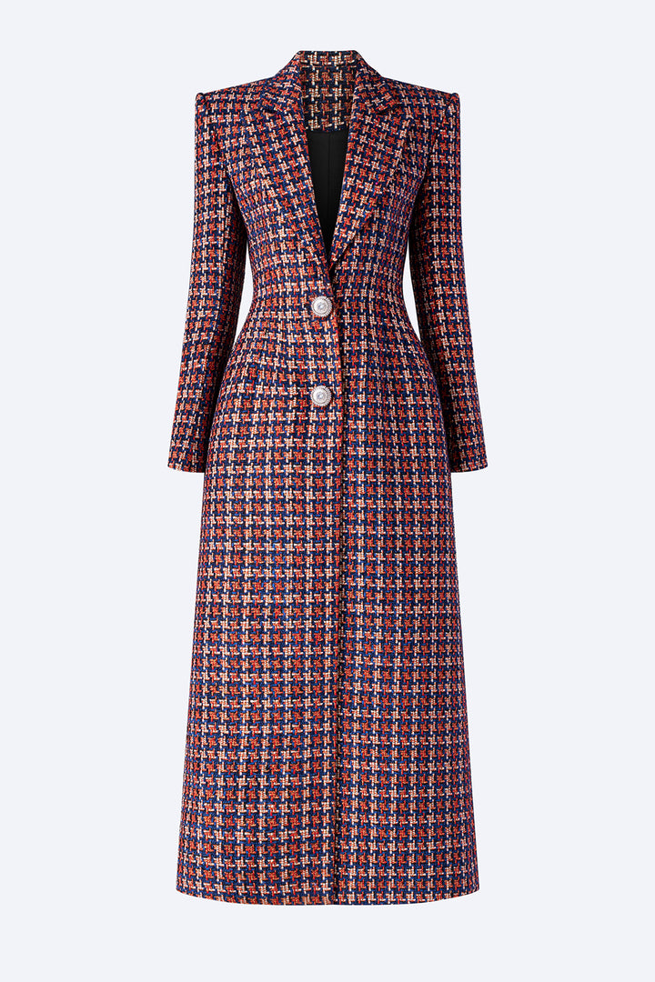 Checkered Manteaux Dress