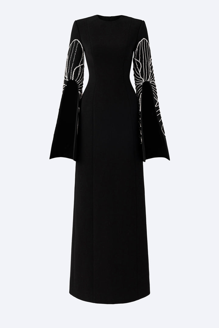 Long-Sleeved Column Dress