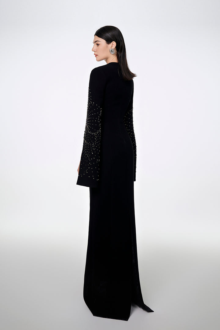 Long-Sleeved Column Dress