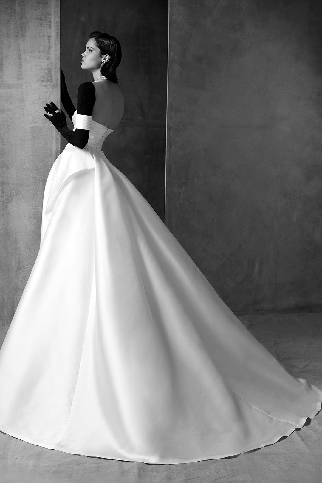 Silk Mikado Wedding Dress White / FR 46 Silk Mikado Wedding Dress White / FR 46