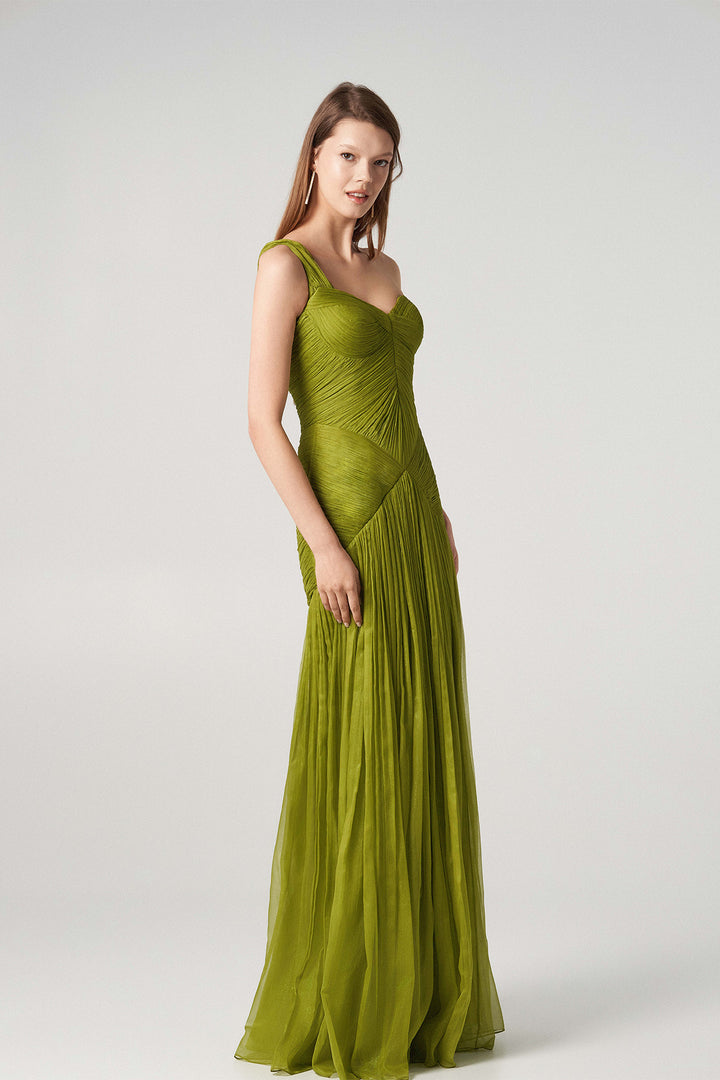 One-Shoulder Floor-Length Dress