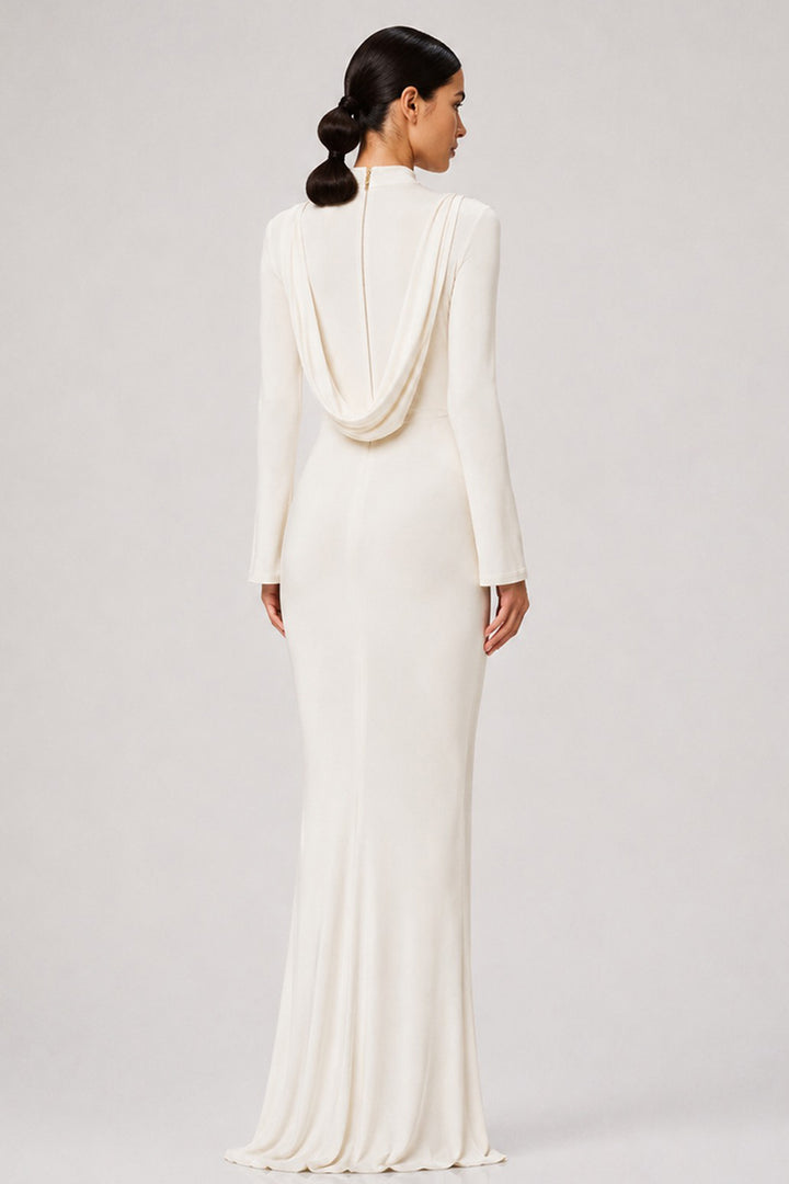 Minimalist Bridal Dress with Draping