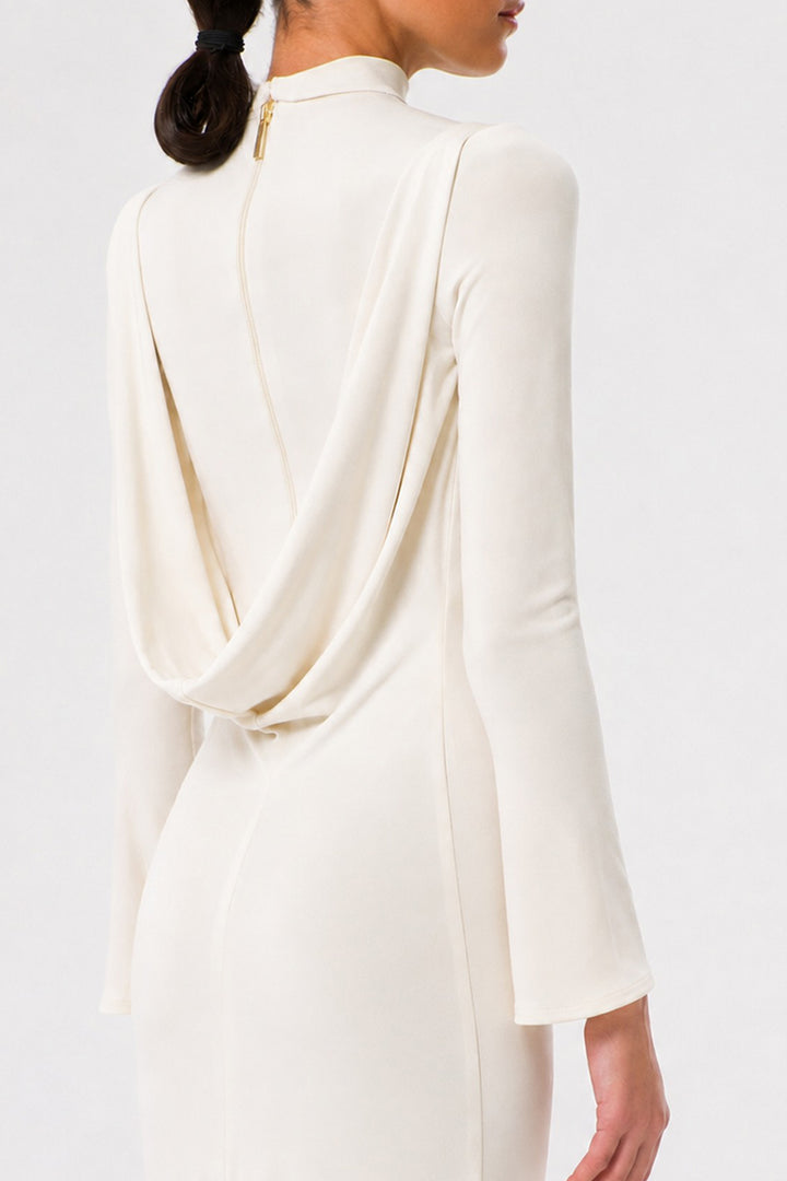 Minimalist Bridal Dress with Draping