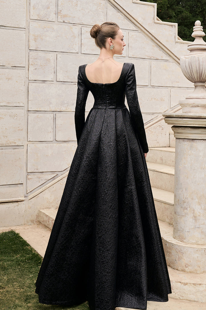 Semi Heart Chest With Crystal-Embellished Flared Dress