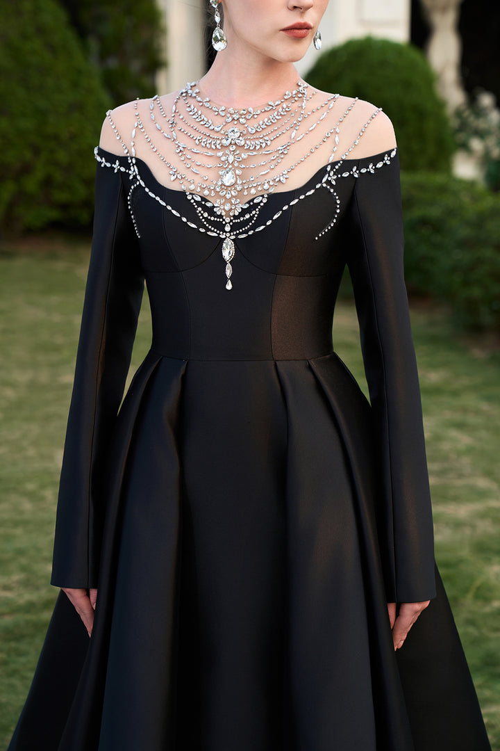 Stylised Crystal-Embellished Dress