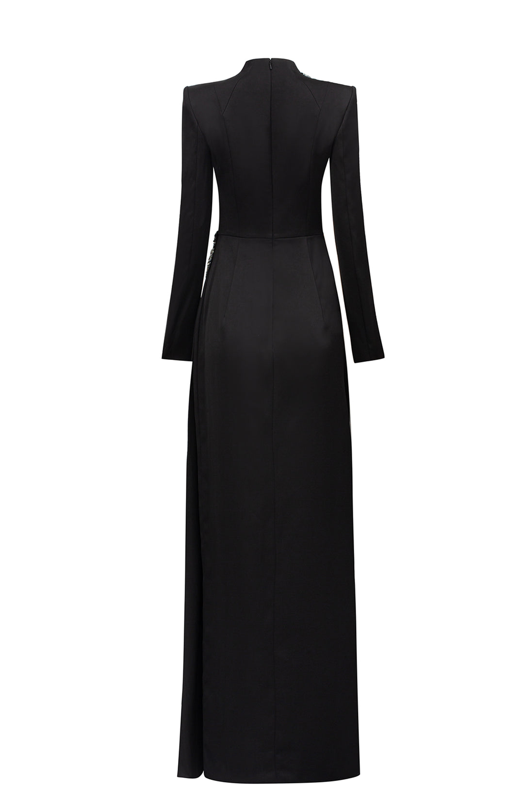 High Neckline Long Sleeve Floral Dress