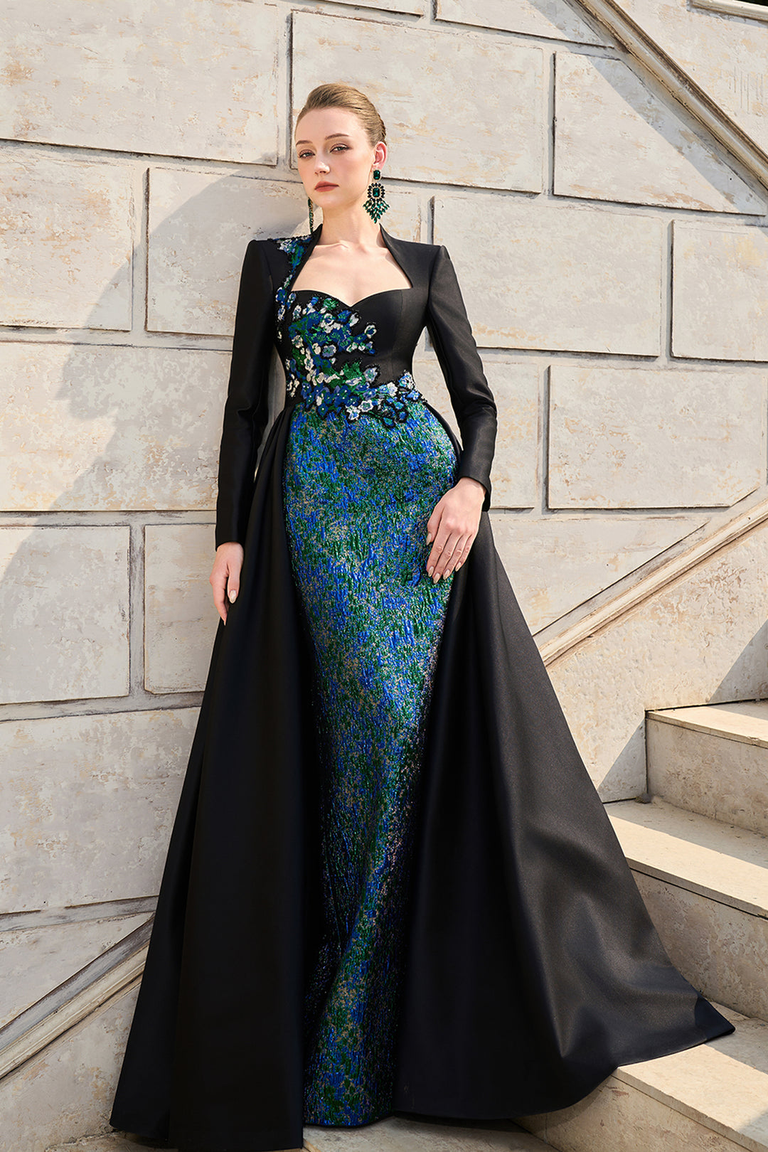 Anne Queen Neckline Fitted Dress