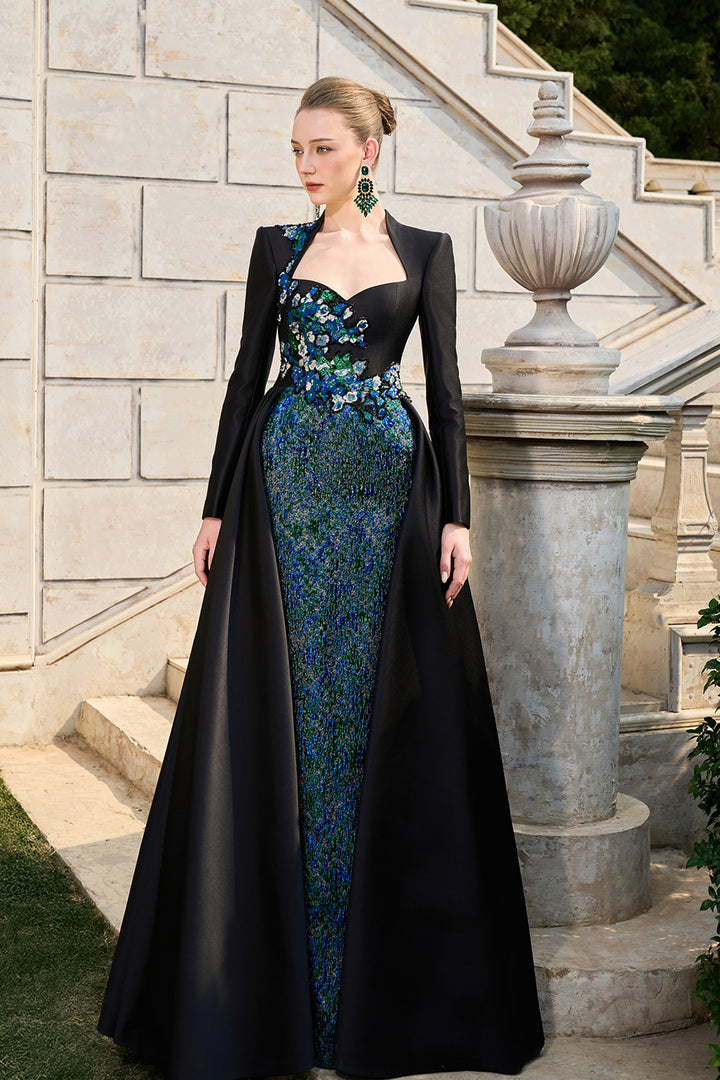 Anne Queen Neckline Fitted Dress