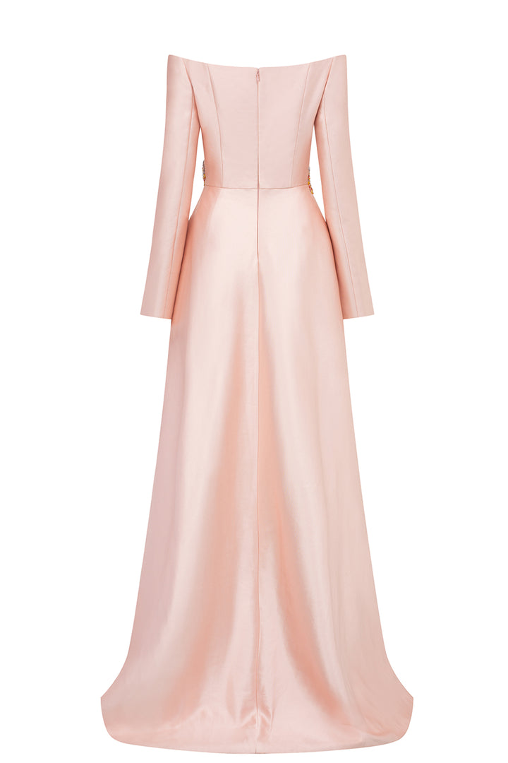 Off-The-Shoulder Skirt Flap Dress