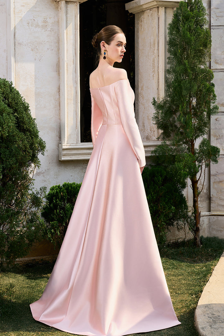 Off-The-Shoulder Skirt Flap Dress