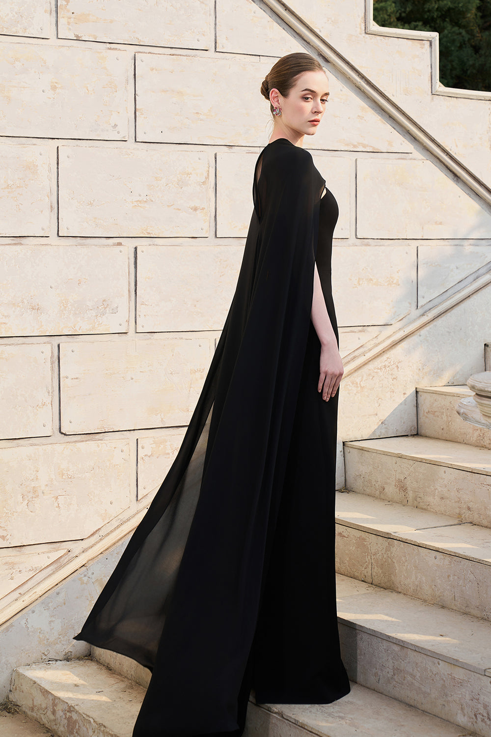 cape back maxi dress CAPE-BACK COLUMN DRESS | CULT MIA