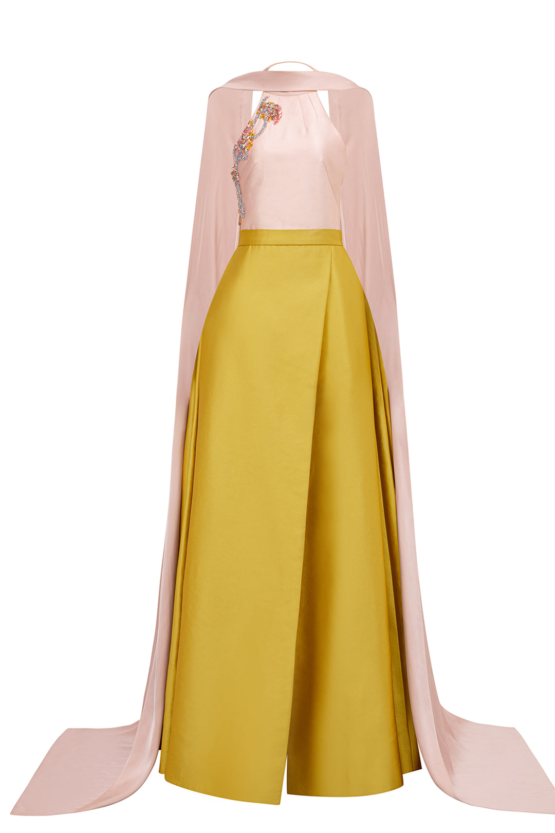 Sleeveless With Long Back Flap Neckline Dress