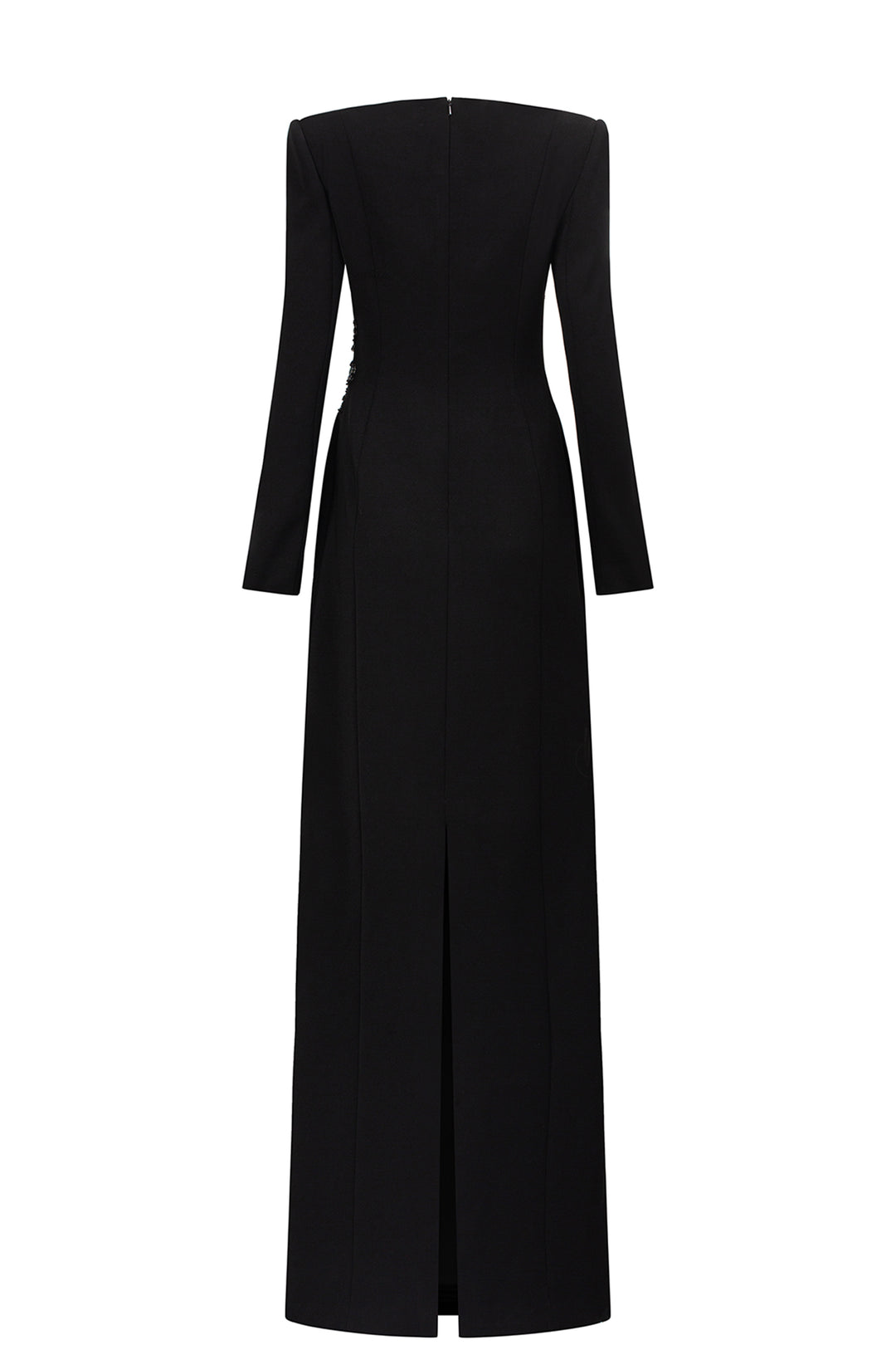 Boat Neckline Floral Embroidered A-Line Dress