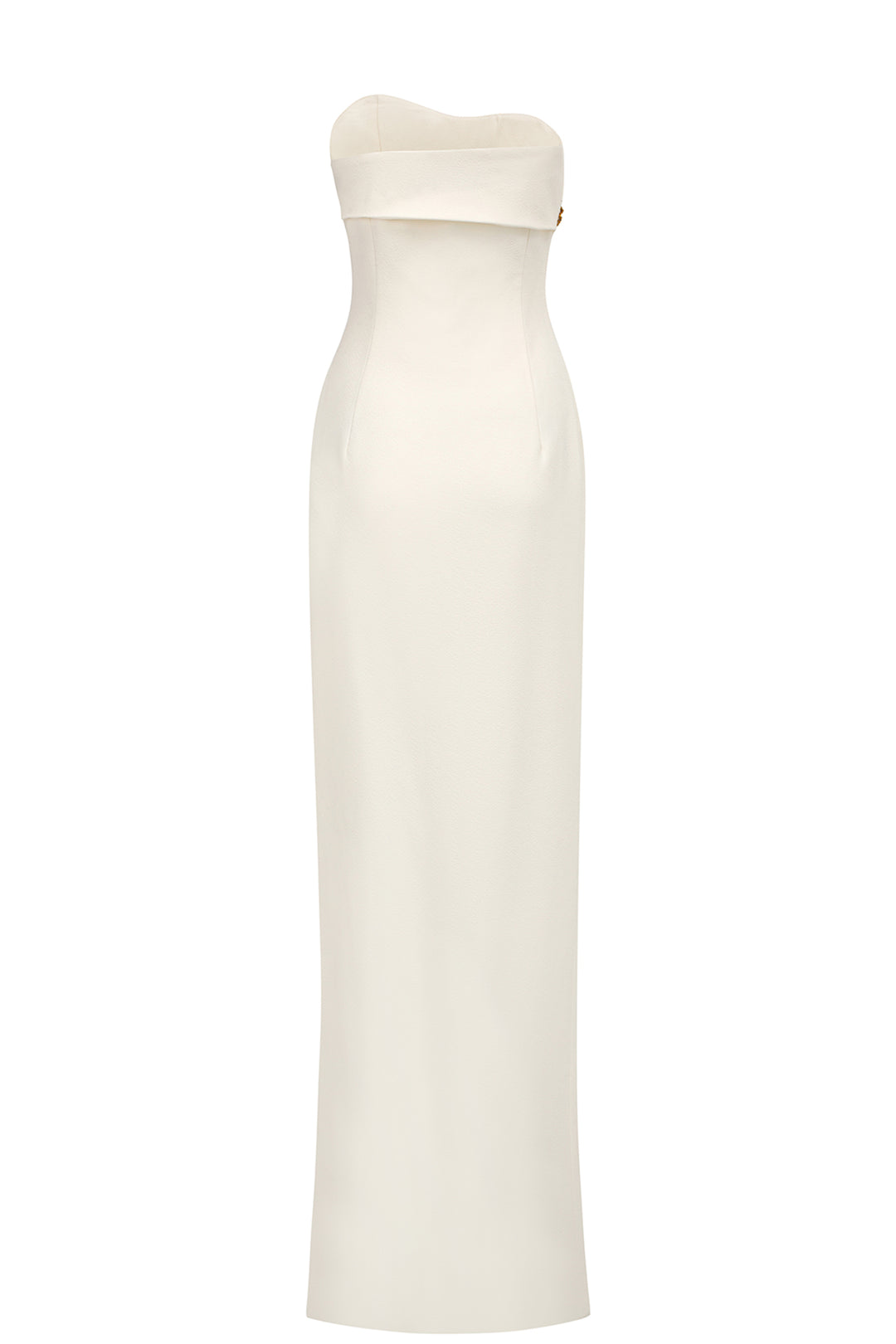 Strapless Crystal-Embellished Side Slit Dress