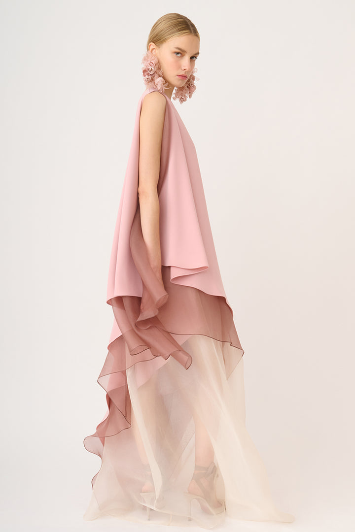 Sleeveless Dress with Kaftan Style