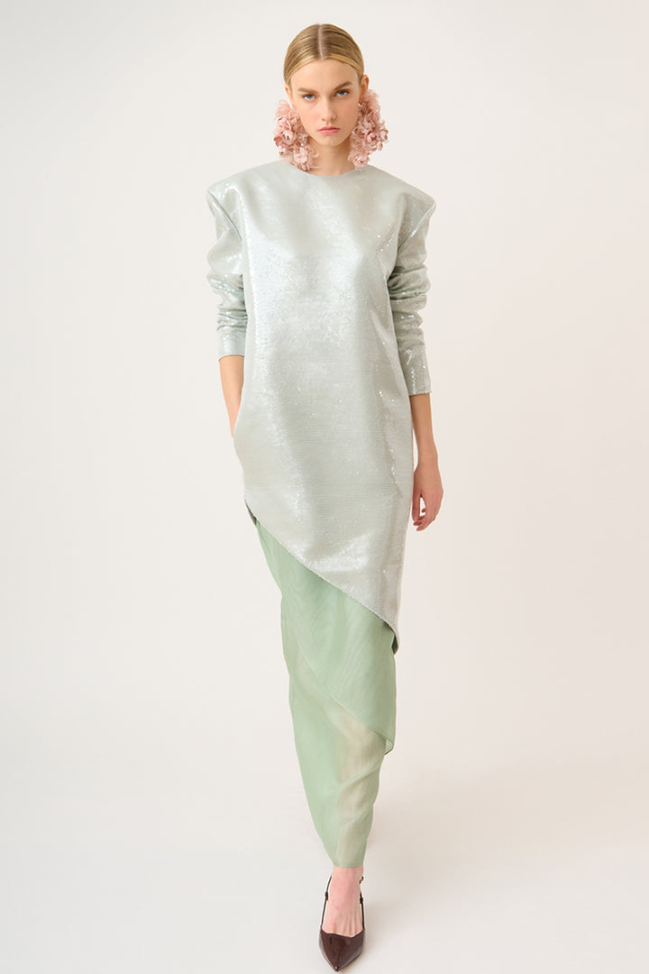 Long Sleeve Sequin Dress