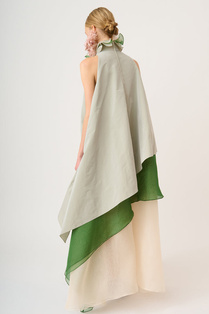 Asymmetrical Long Dress with Layers