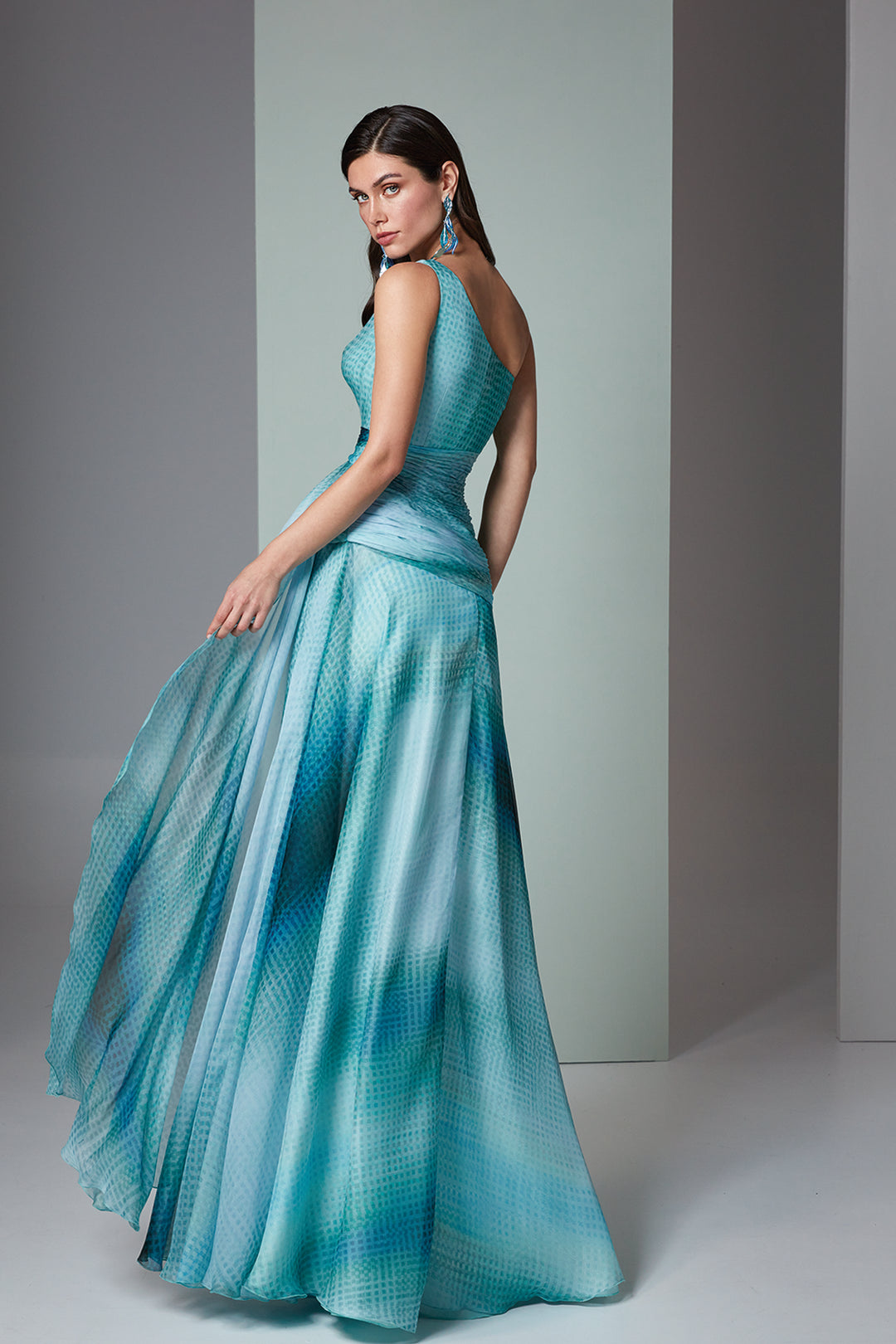 Chiffon A-Line One-Shoulder Dress