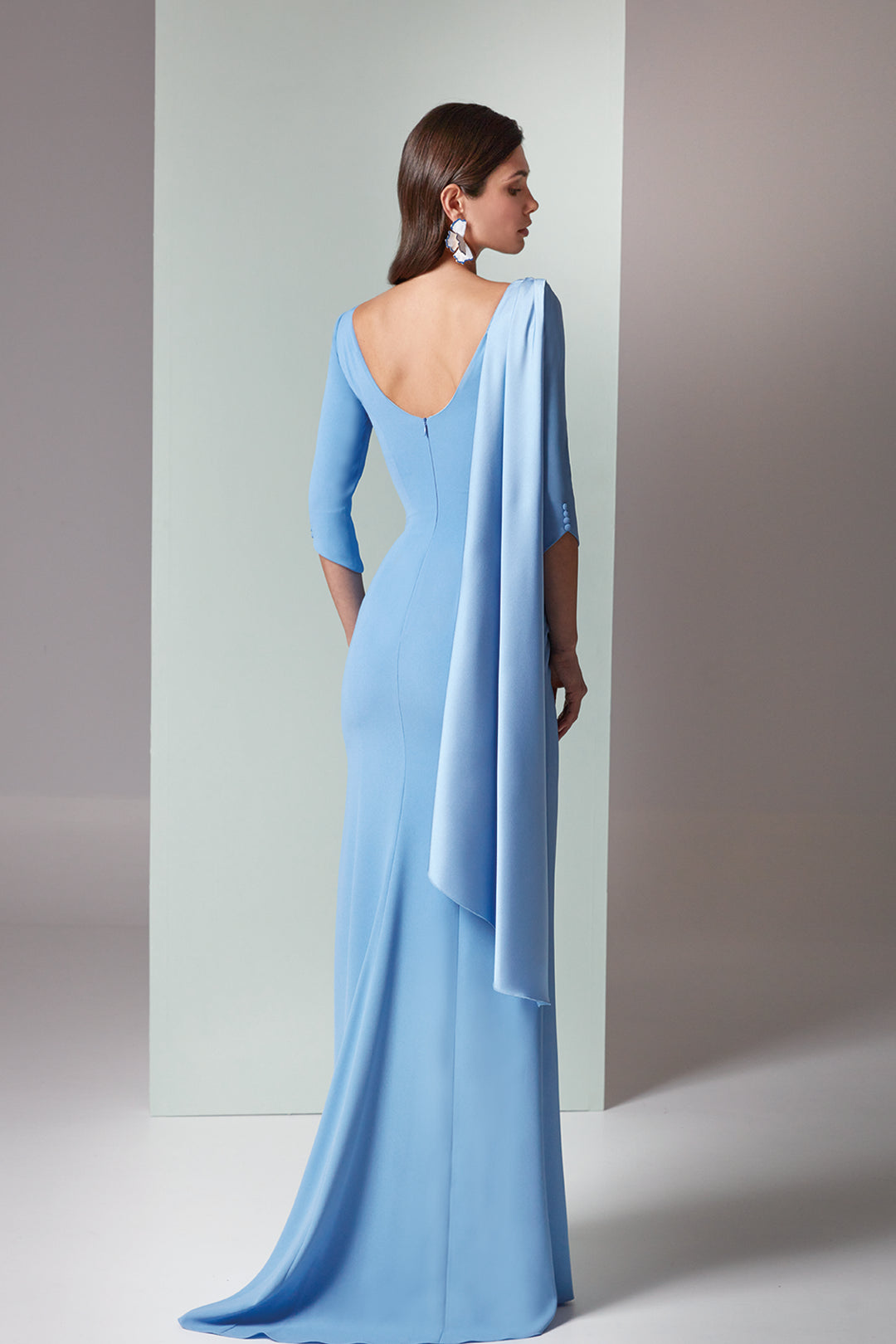 Column Dress Jewel Neckline