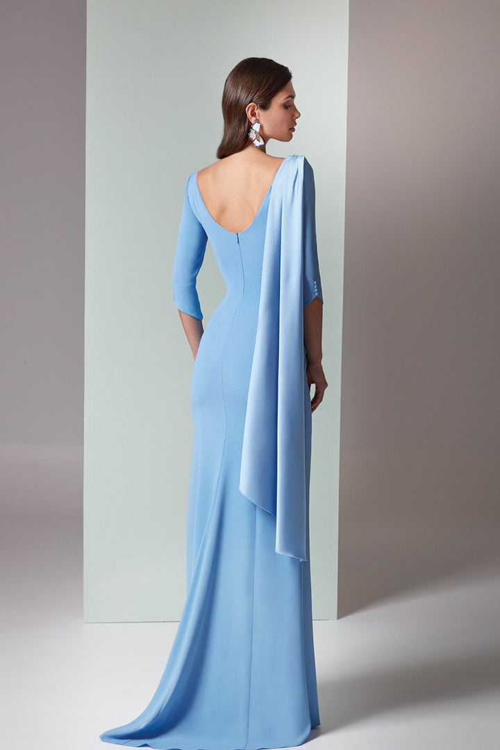 Column Dress Jewel Neckline